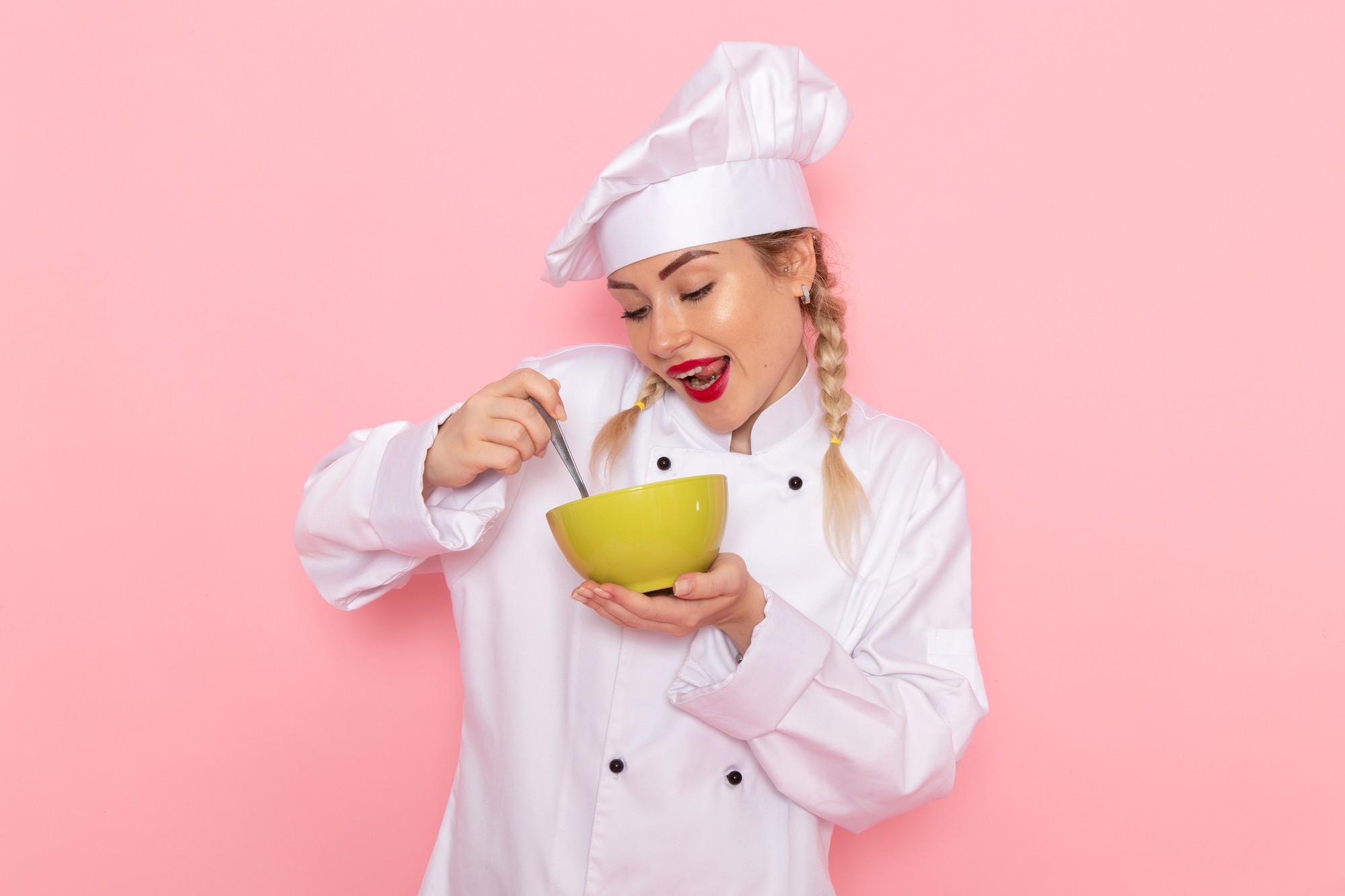 Person plating a quick colorful dinner